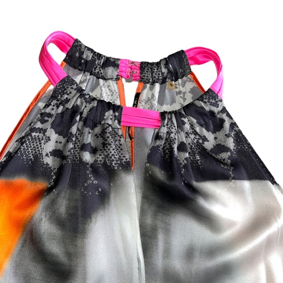 Elie Tahari Women’s Silk Halter-Neck Multicoloured Sleeveless Top Size S… - Picture 4 of 7